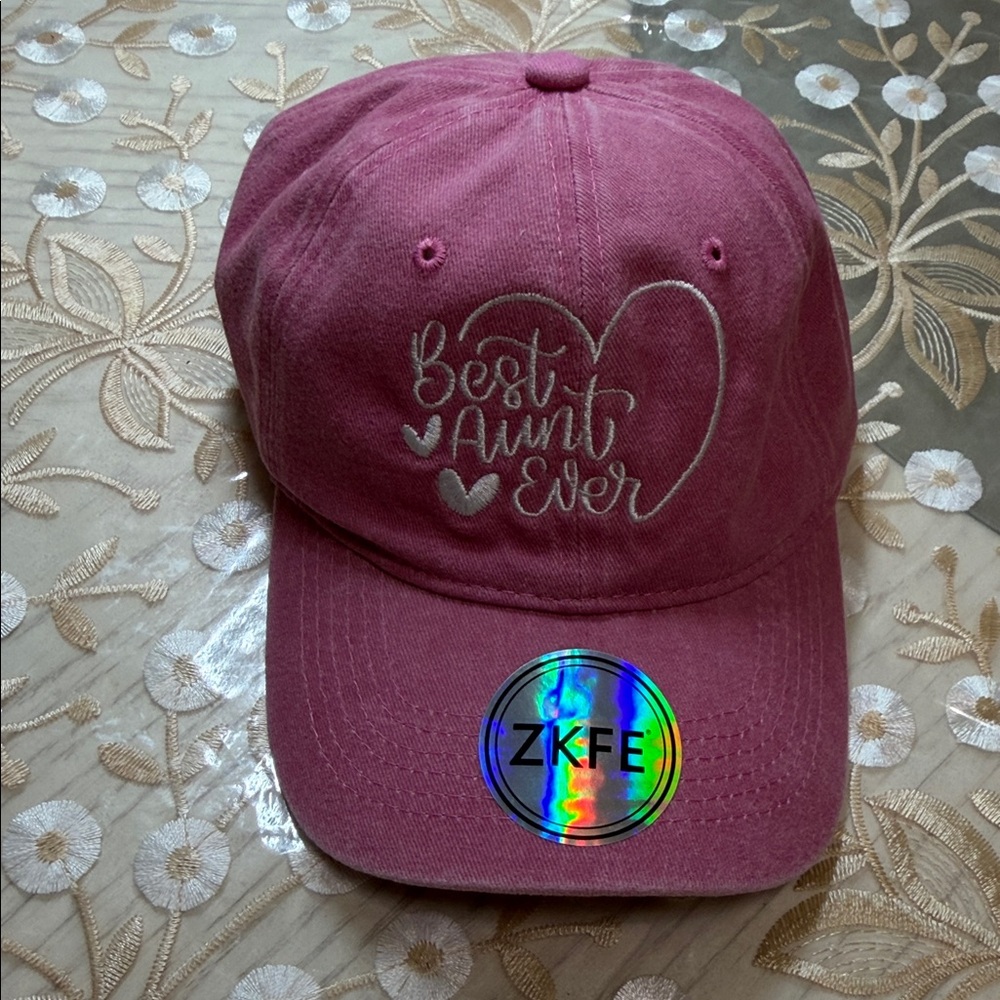 Pink 'Best Aunt Ever' Women's Cap
